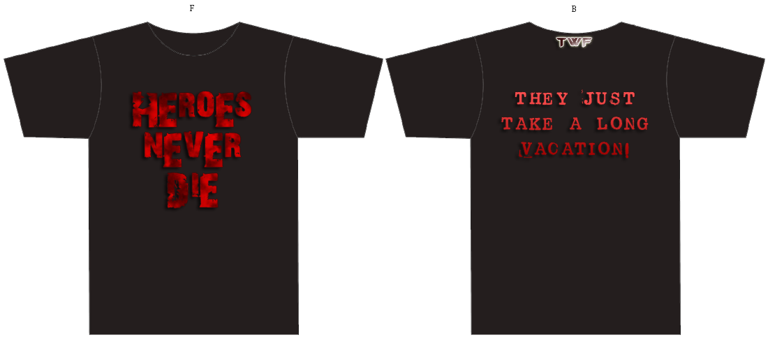 Heroes Never Die, the new t-shirt from the legend - Mr. BIG